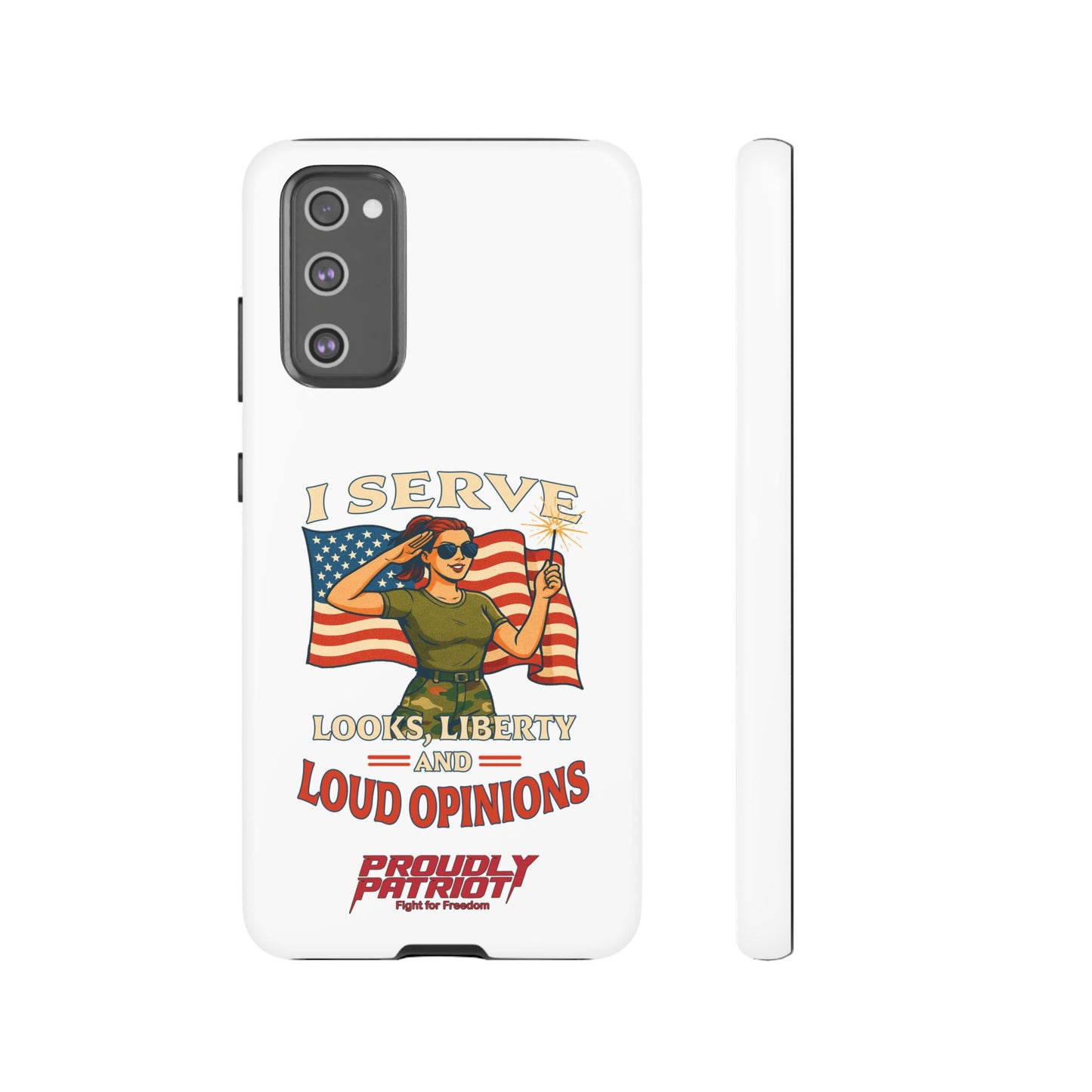 Patriotic Sass in Camo Class, Phone Case