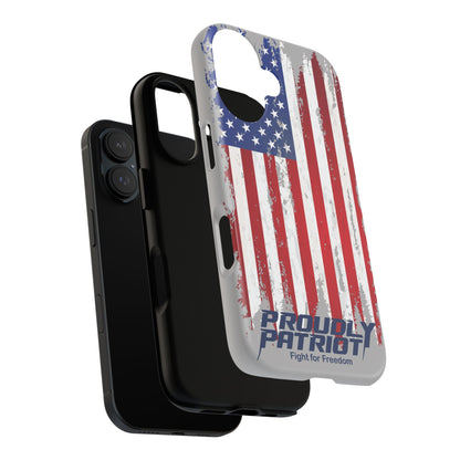 Distressed Flag Gray, Phone Case