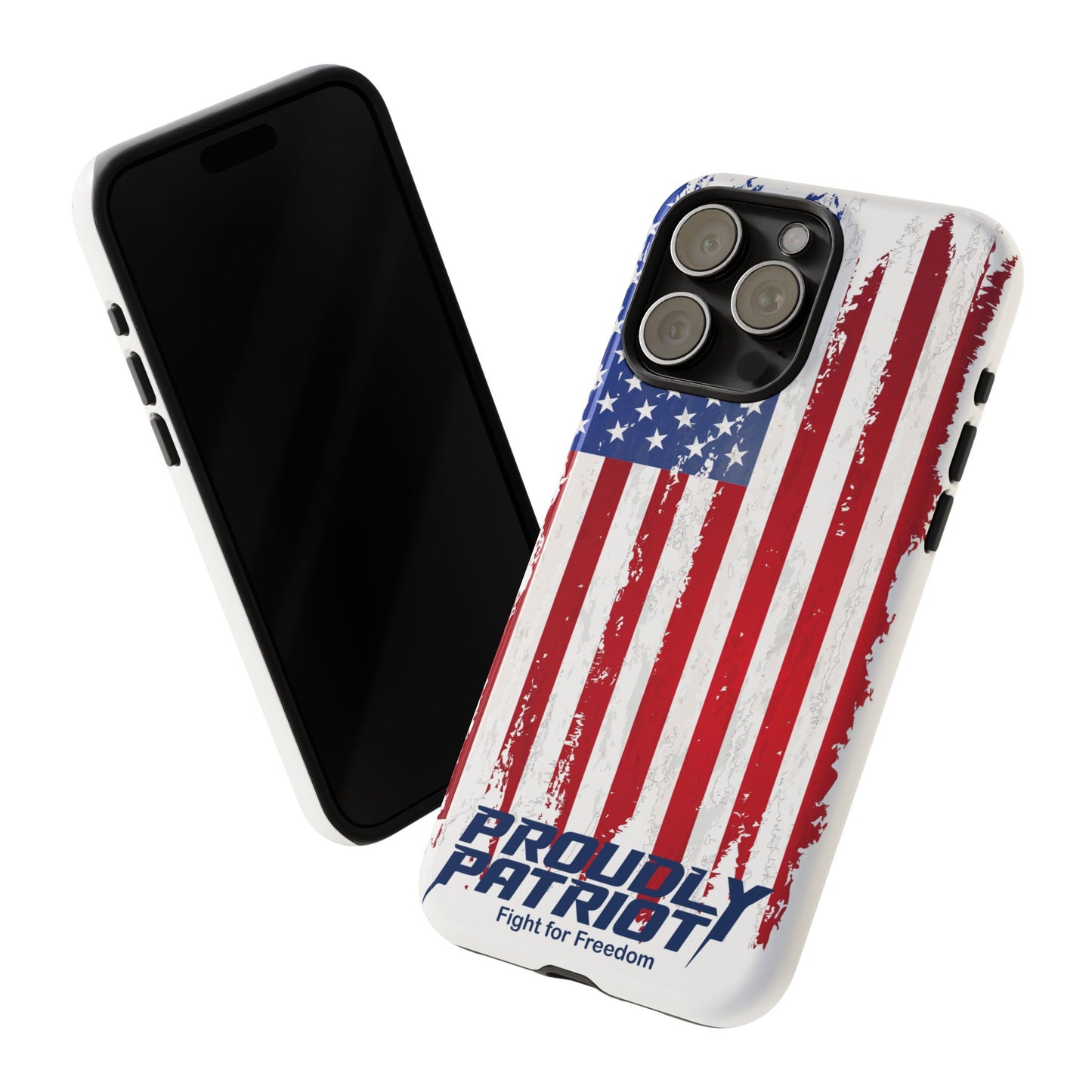 Distressed Flag, Patriotic Phone Case for Proud Americans, USA Flag Phone Cover, Tough Cases for Veterans, Independence Day Gift