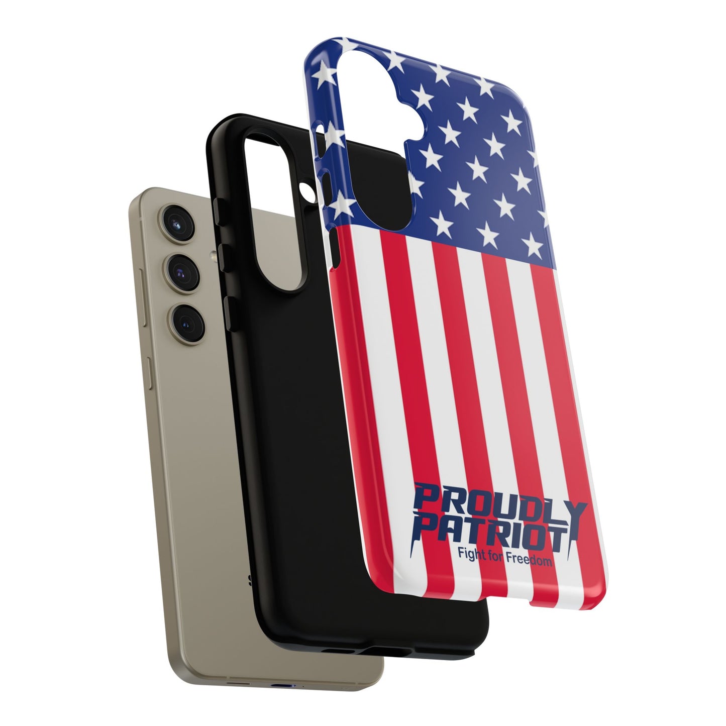 Stars, Stripes, and Cell Phones, Patriotic Phone Case for Proud Americans, USA Flag Phone Cover, Tough Cases for Veterans, Independence Day Gift