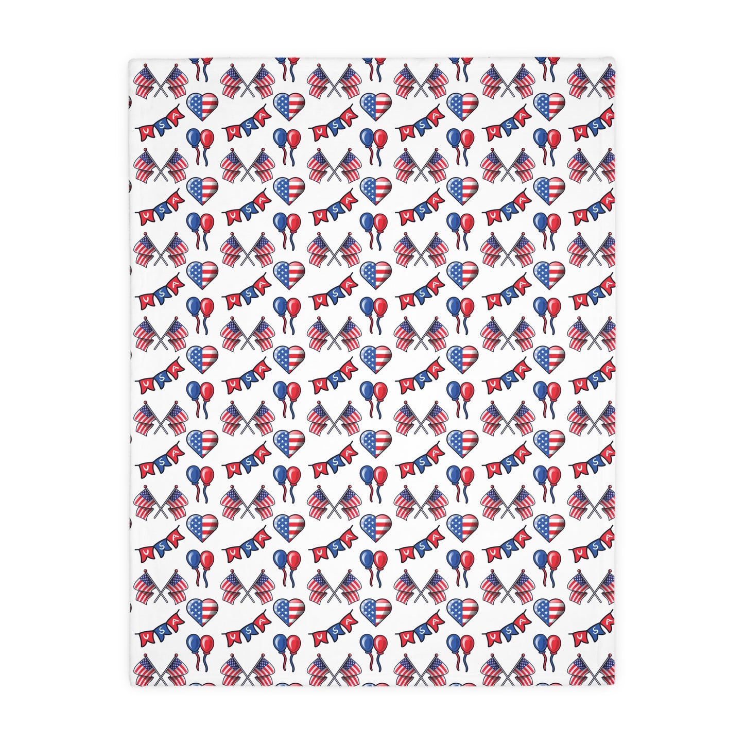 Heart USA Velveteen Blanket