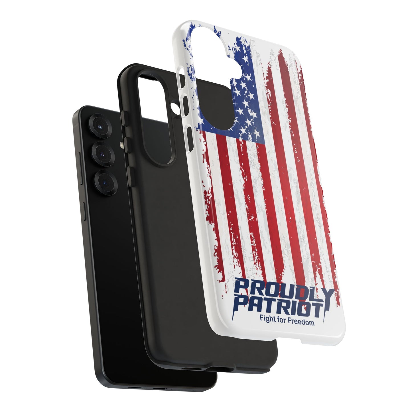 Distressed Flag, Patriotic Phone Case for Proud Americans, USA Flag Phone Cover, Tough Cases for Veterans, Independence Day Gift