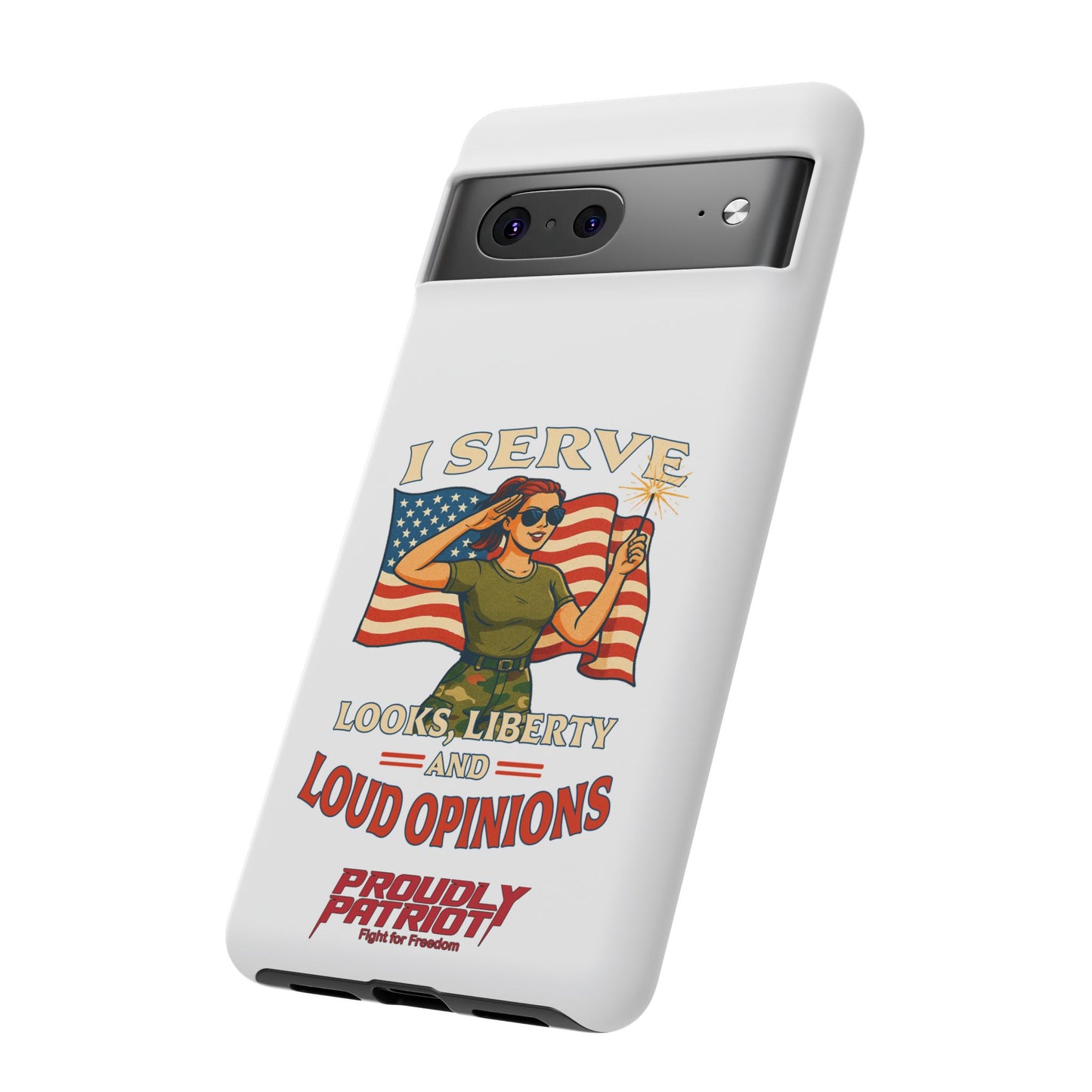 Patriotic Sass in Camo Class, Phone Case