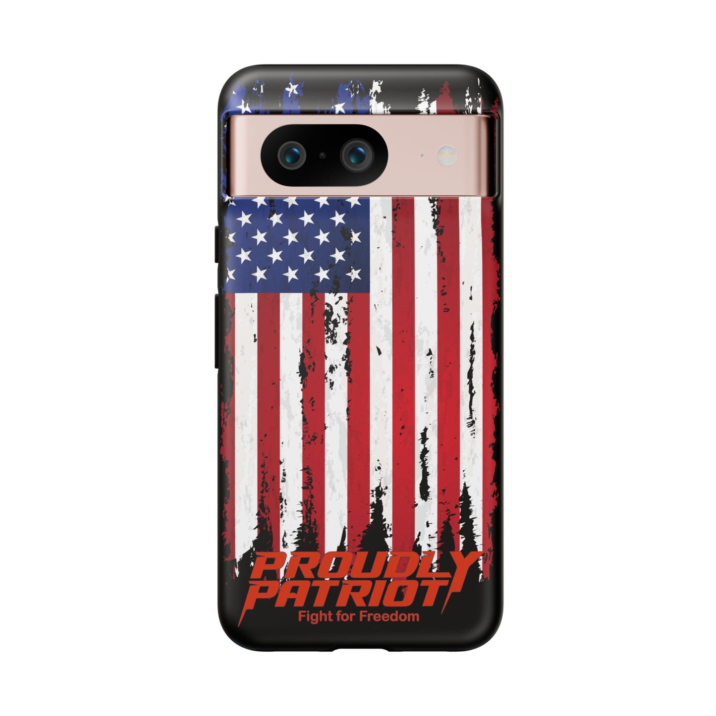 Distressed Flag Black, Patriotic Phone Case for Proud Americans, USA Flag Phone Cover, Tough Cases for Veterans, Independence Day Gift
