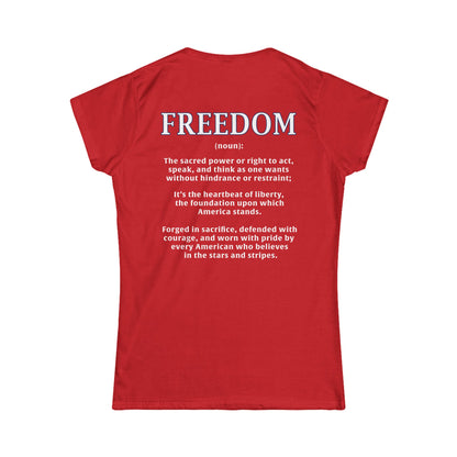 Freedom: The Heartbeat of Liberty Women's Tee