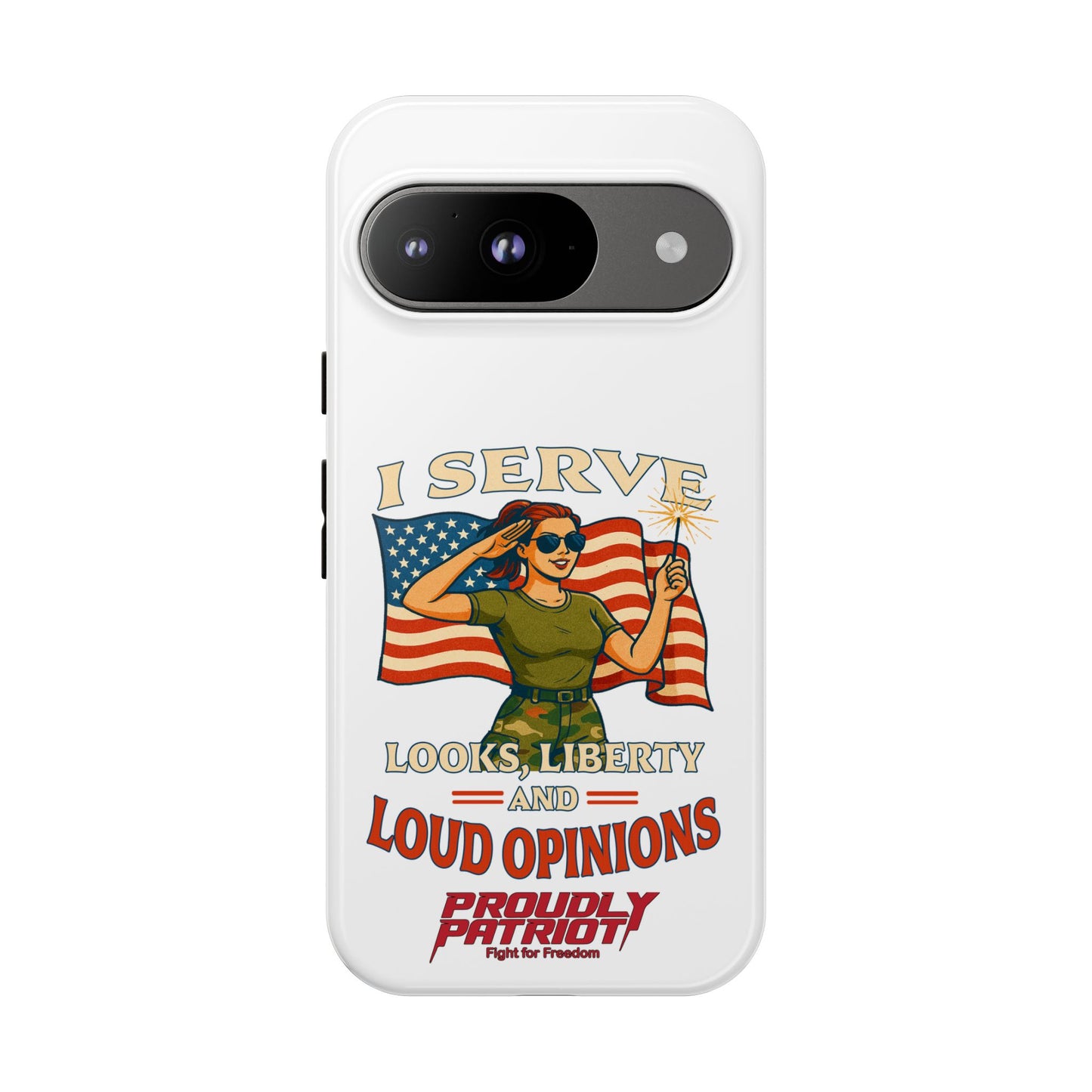 Patriotic Sass in Camo Class, Phone Case