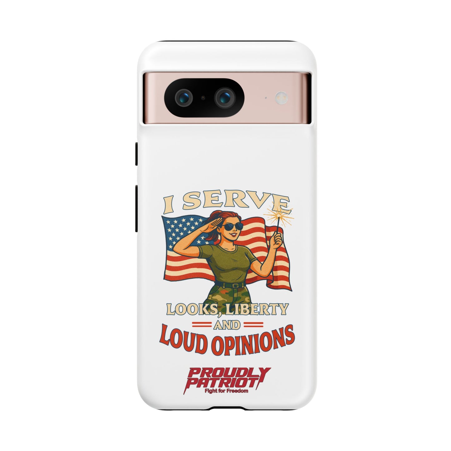 Patriotic Sass in Camo Class, Phone Case