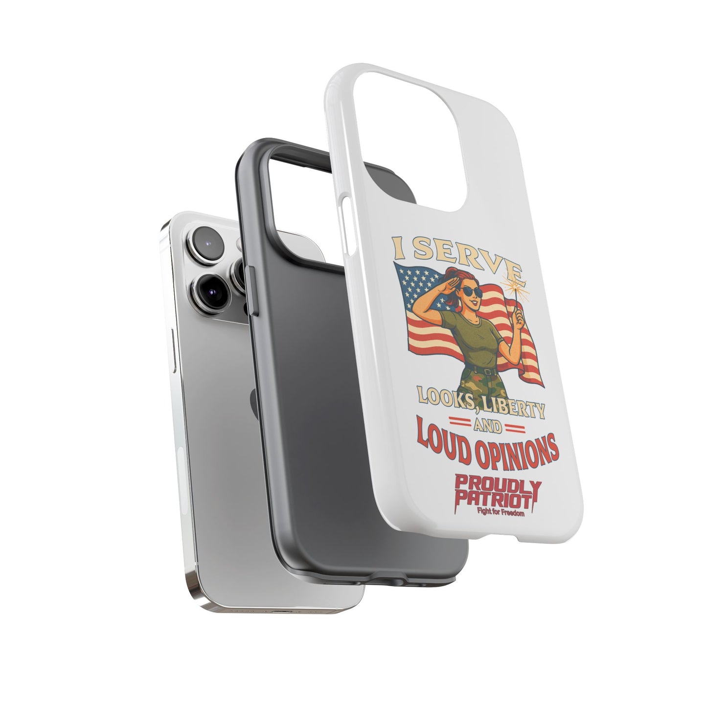 Patriotic Sass in Camo Class, Phone Case
