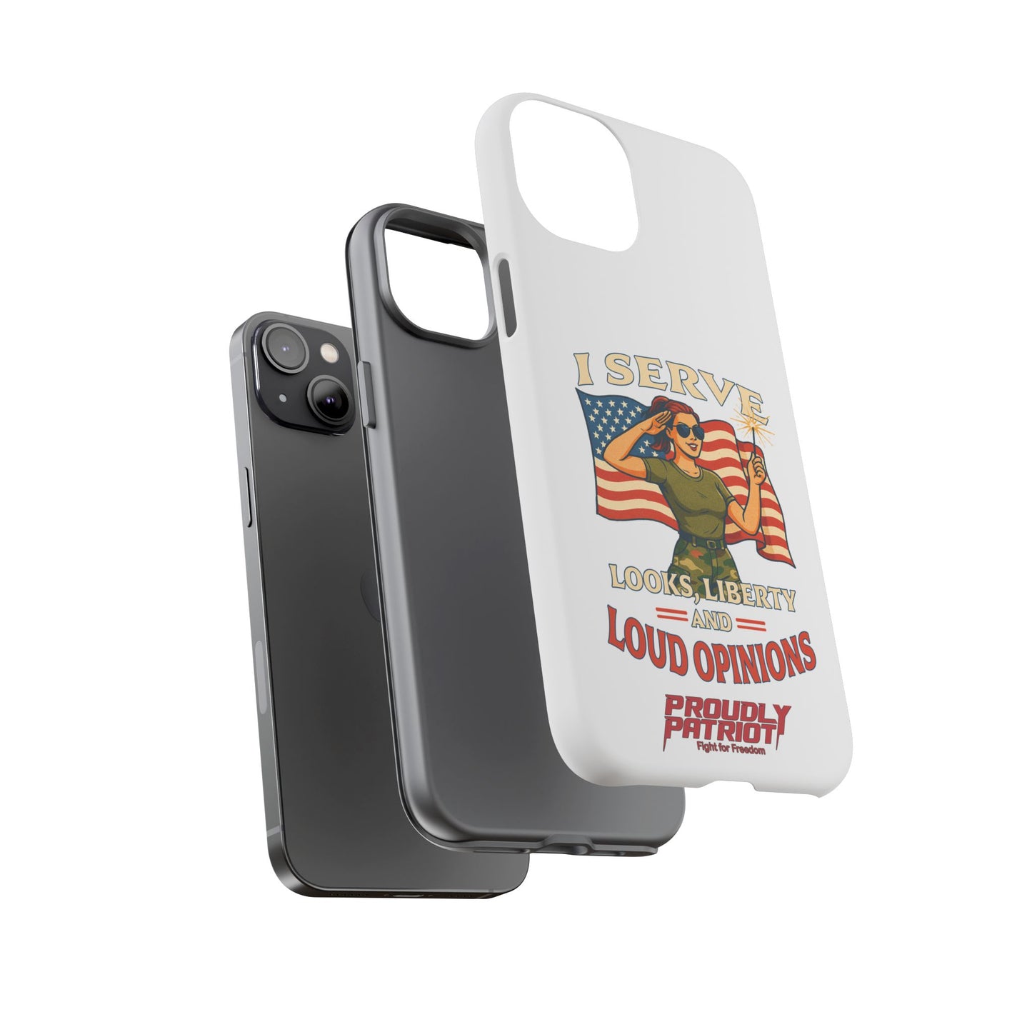 Patriotic Sass in Camo Class, Phone Case