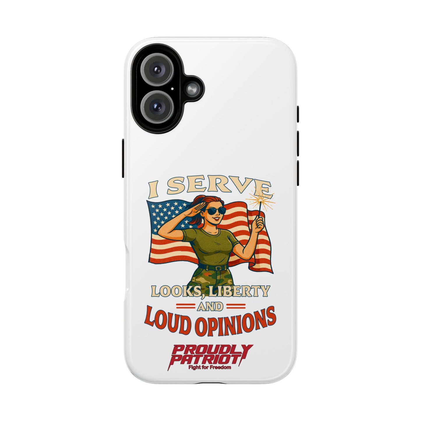 Patriotic Sass in Camo Class, Phone Case