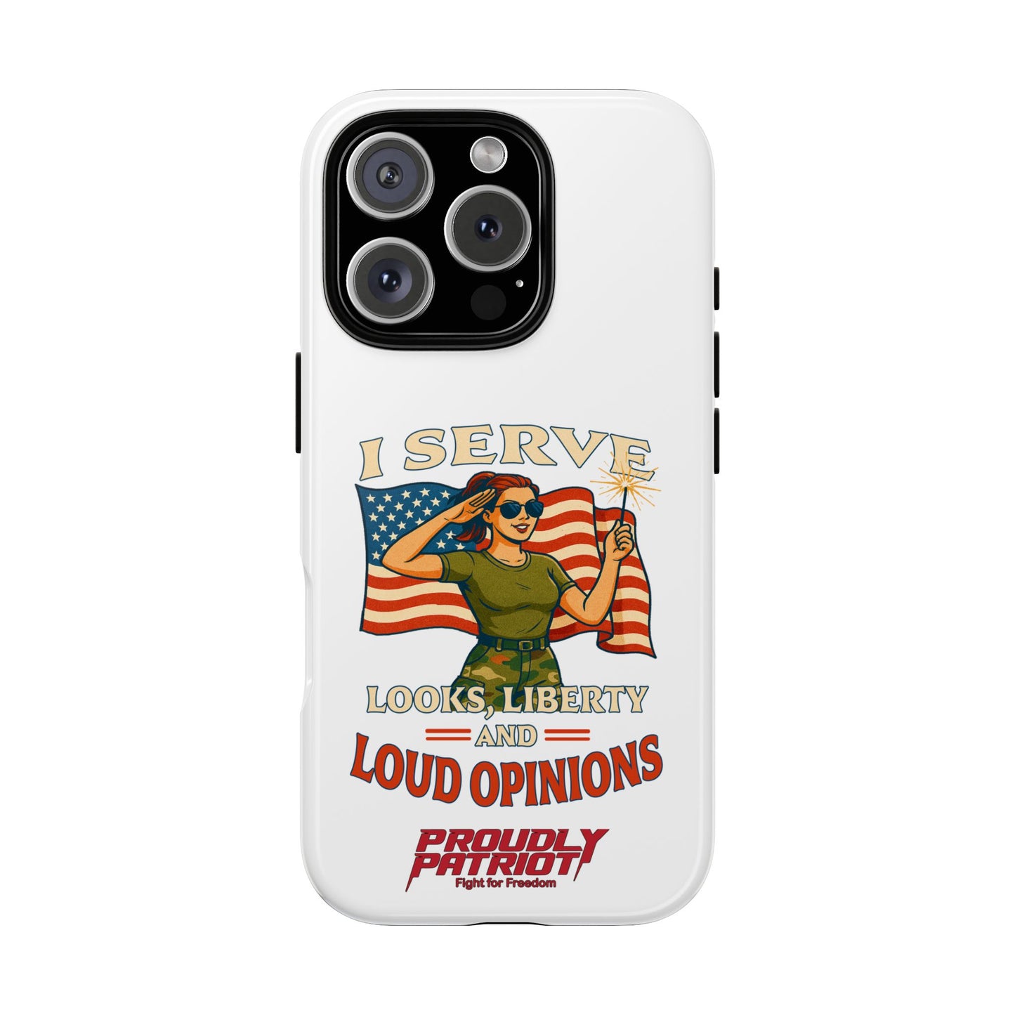 Patriotic Sass in Camo Class, Phone Case