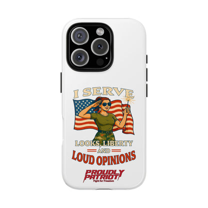 Patriotic Sass in Camo Class, Phone Case