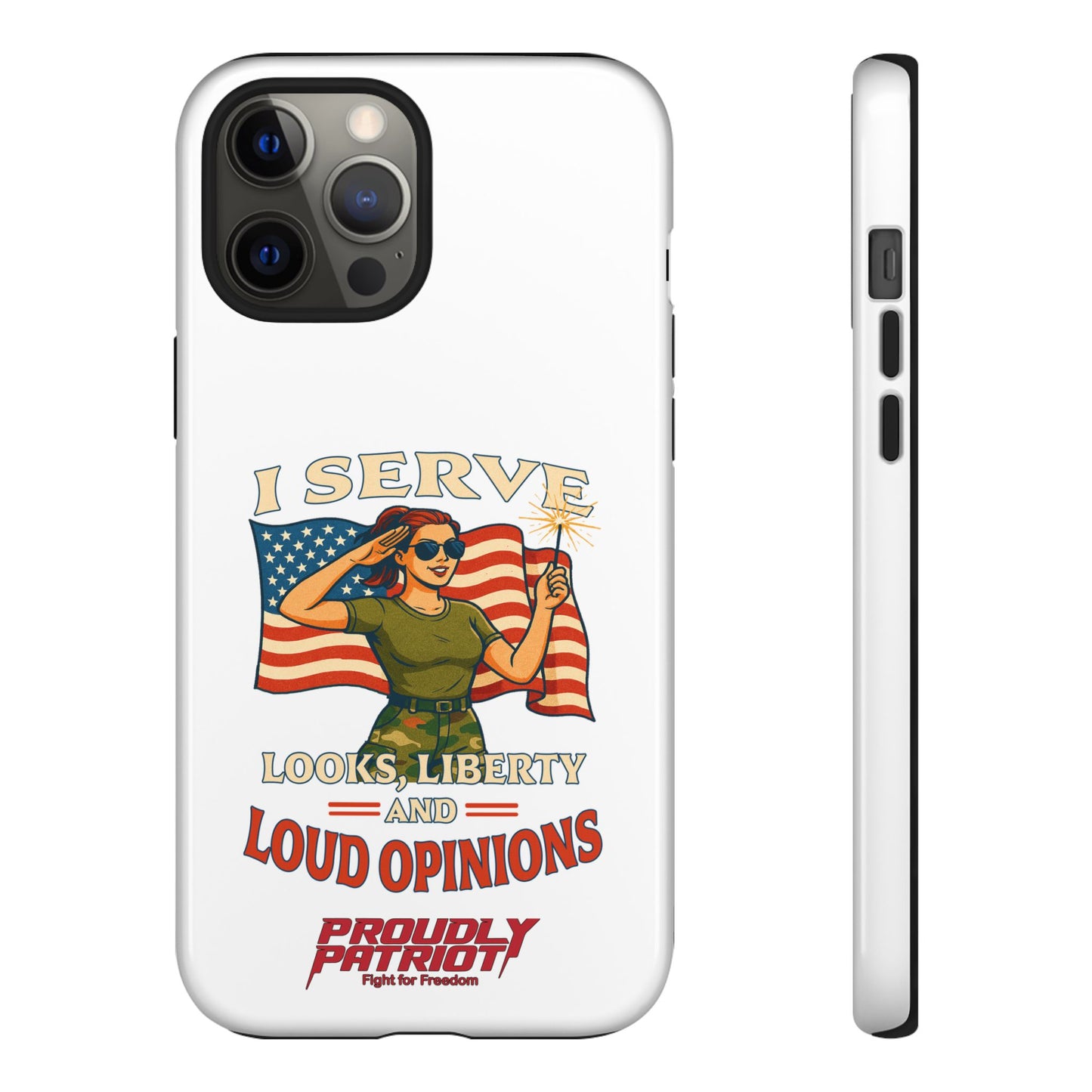 Patriotic Sass in Camo Class, Phone Case