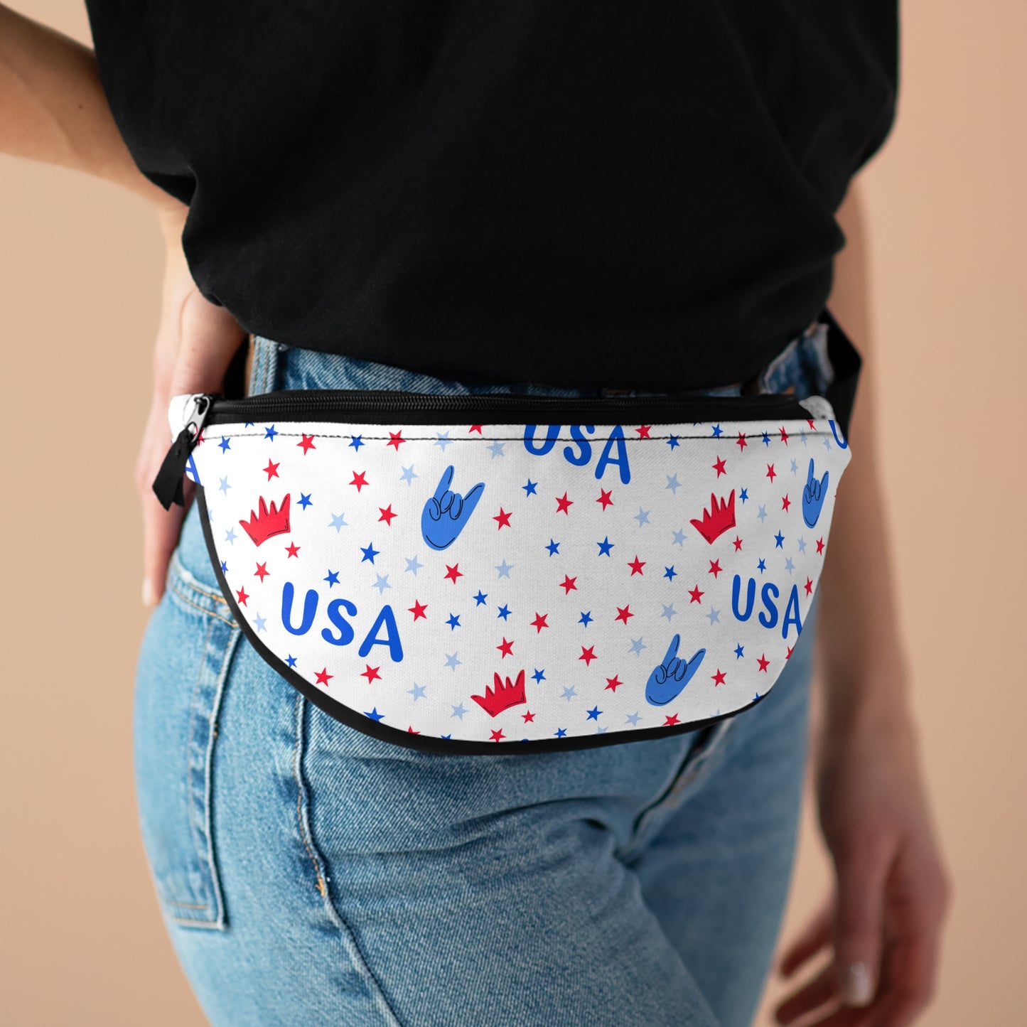 USA Fanny Pack | Perfect for Festivals, Travel, & Everyday Use | Stylish Accessory, Gift Idea, Concert Bag