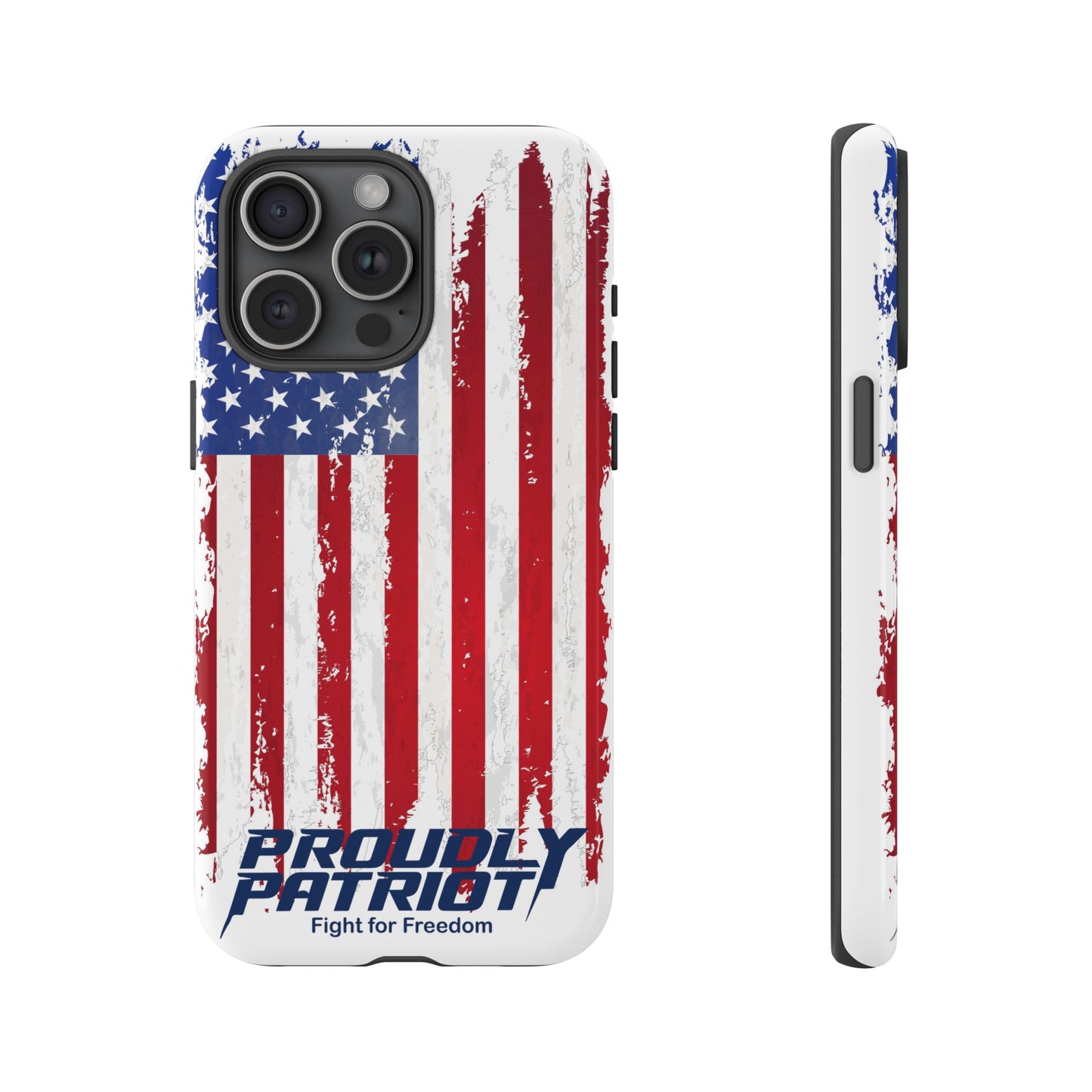 Distressed Flag, Patriotic Phone Case for Proud Americans, USA Flag Phone Cover, Tough Cases for Veterans, Independence Day Gift