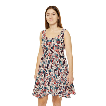 Flags and Eagles Women's Skater Dress