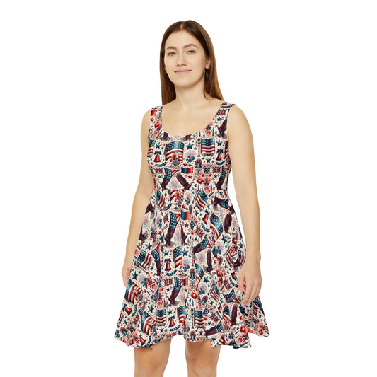 Flags and Eagles Women's Skater Dress