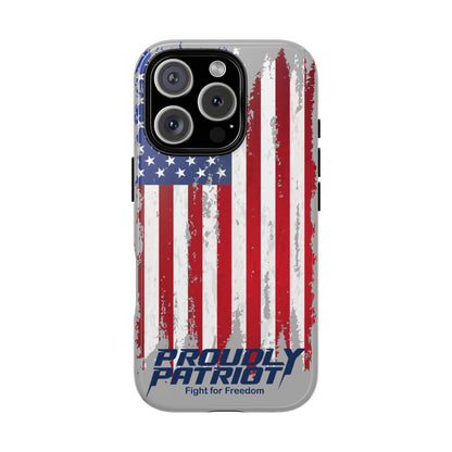 Distressed Flag Gray, Phone Case