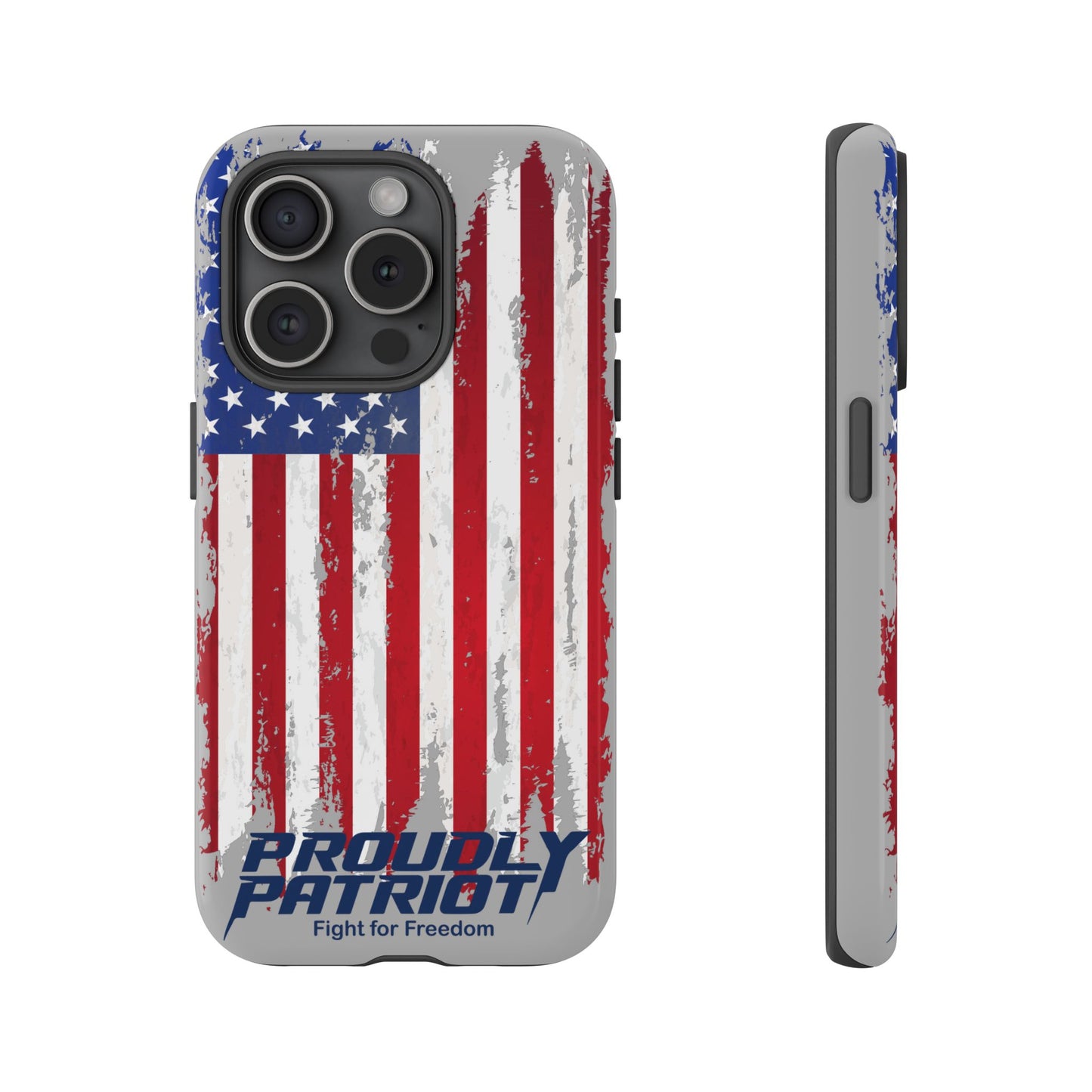 Distressed Flag Gray, Phone Case
