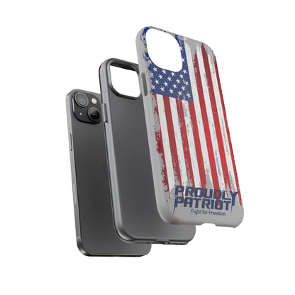 Distressed Flag Gray, Phone Case