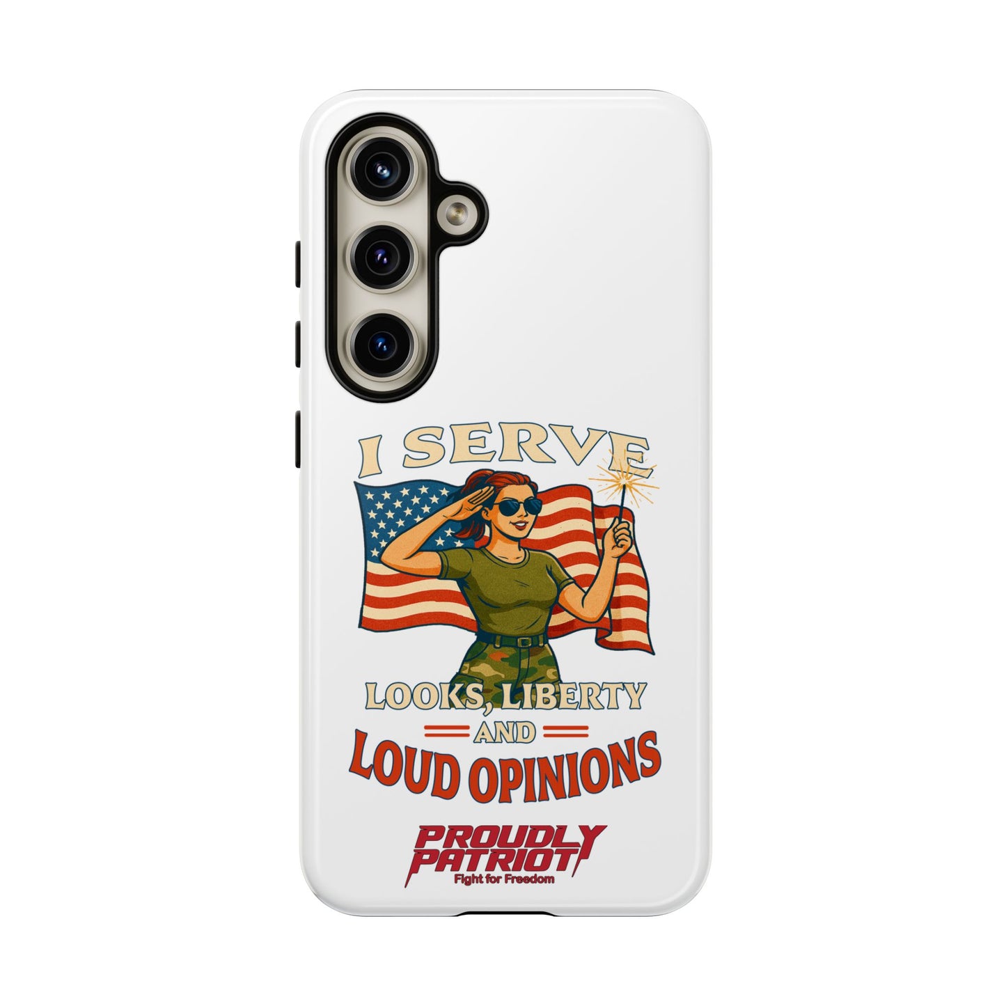Patriotic Sass in Camo Class, Phone Case