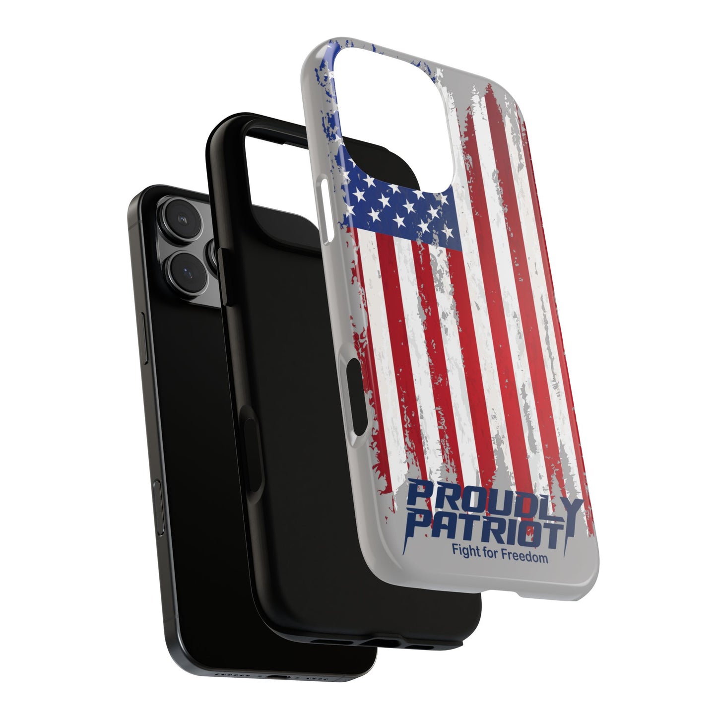 Distressed Flag Gray, Phone Case