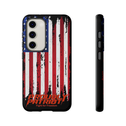 Distressed Flag Black, Phone Case