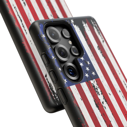 Distressed Flag Black, Phone Case