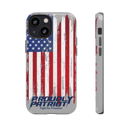 Distressed Flag Gray, Phone Case