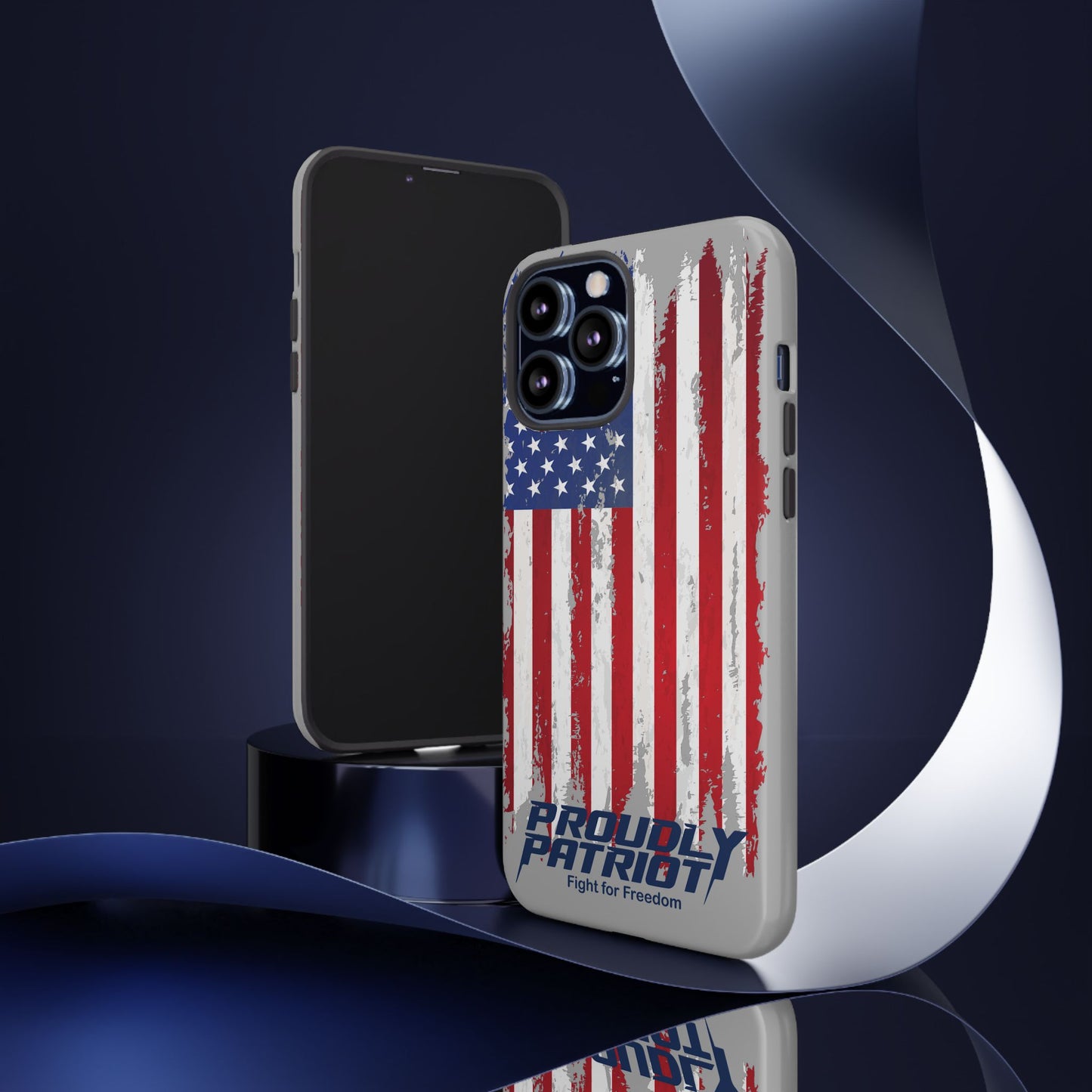 Distressed Flag Gray, Phone Case