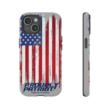 Distressed Flag Gray, Phone Case