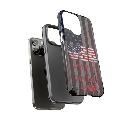 Stars, Stripes, and Zero Tolerance BLK Phone Case