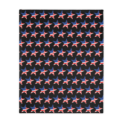Cozy Patriotic Velveteen Blanket