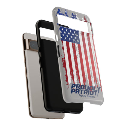 Distressed Flag Gray, Phone Case