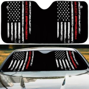 Army Tribute Auto Sun Shade – Distressed American Flag Design