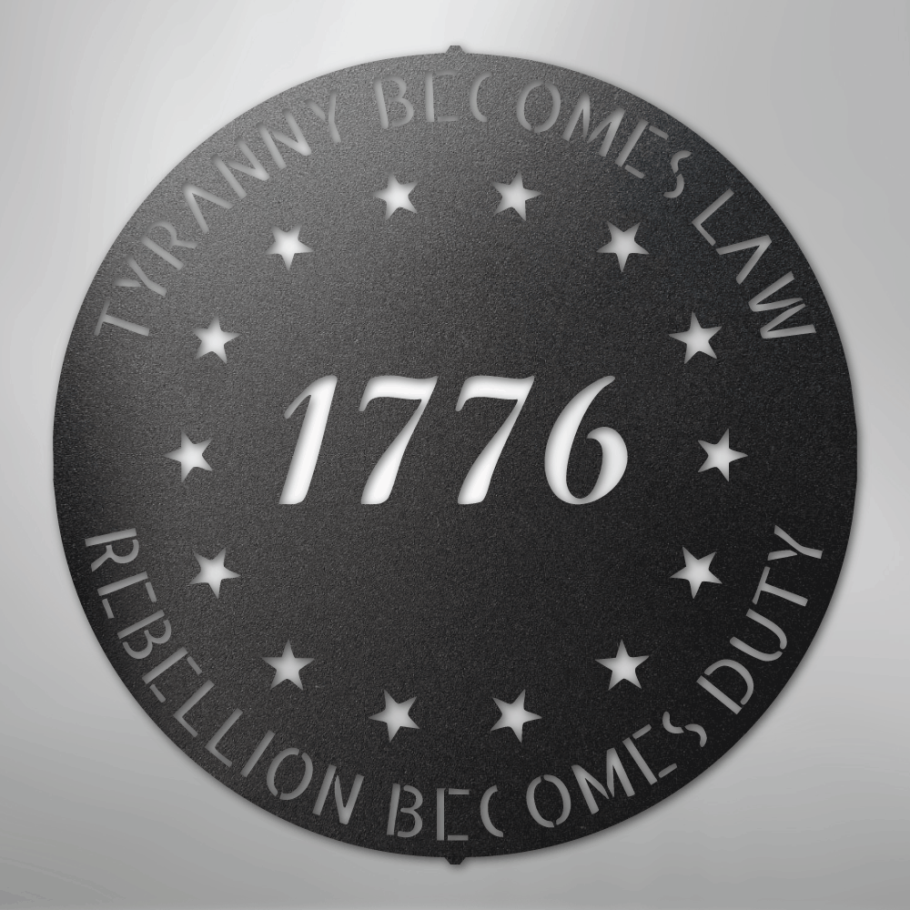 Customizable Old School 76 Monogram - Steel Sign – Proudly Patriot