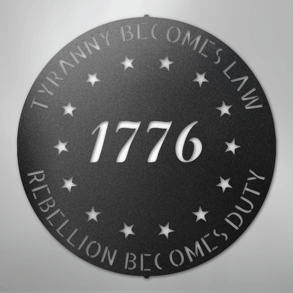 Customizable Old School 76 Monogram - Steel Sign – Proudly Patriot