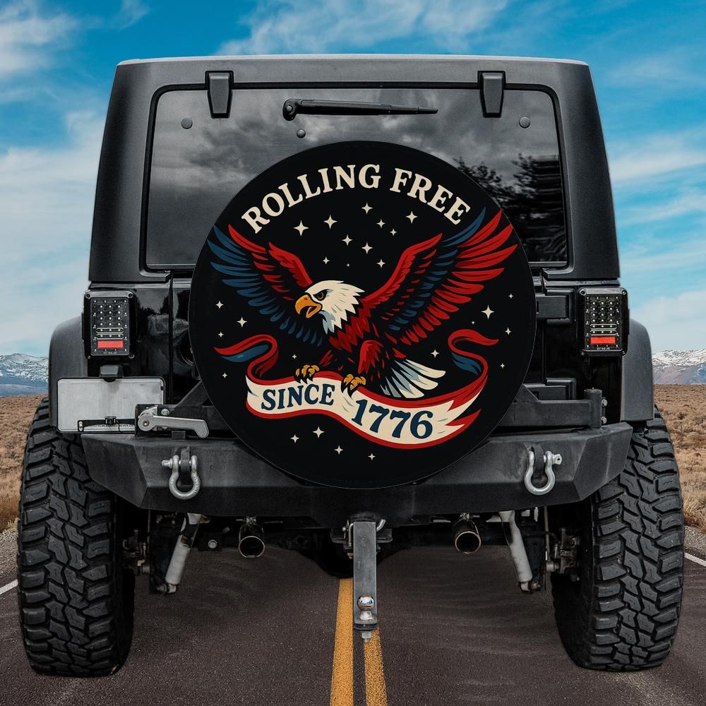 Rolling Free: A Tribute to American Independence Spare Tire Cover