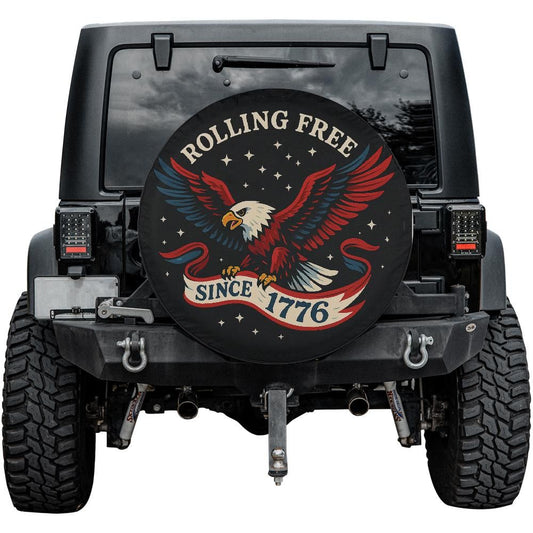 Rolling Free: A Tribute to American Independence Spare Tire Cover